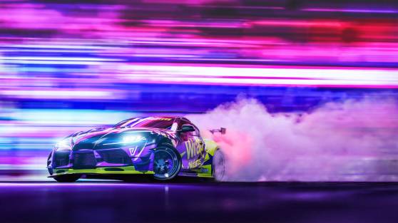 Toyota Supra Neon Drift 4K HD Wallpapers Custom size generator