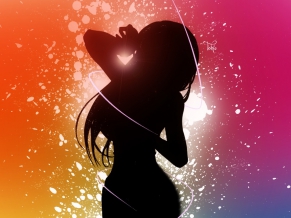 Colorful Background Girl