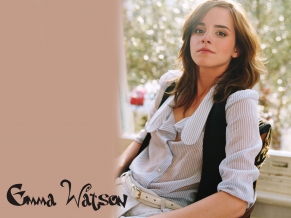 Emma Watson in Tranparent Top