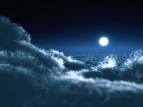 Moon Over Clouds