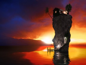 Sunset House on Cliff