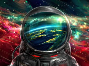 Astronaut Colourful Background 4K