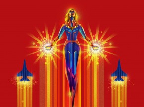 Captain Marvel Artwork 4K