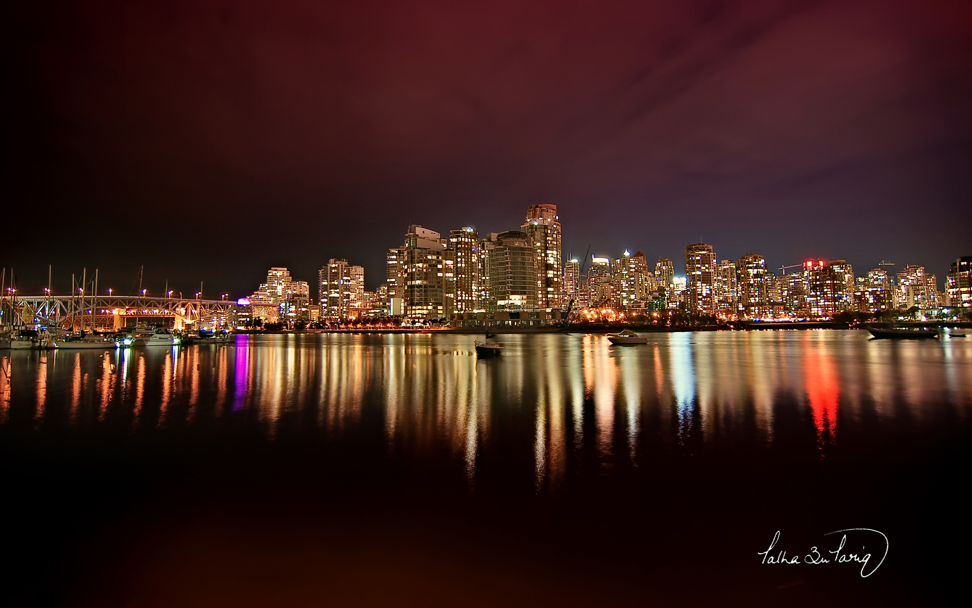 Vancouver City Nights Wallpapers Wallpapers Hd