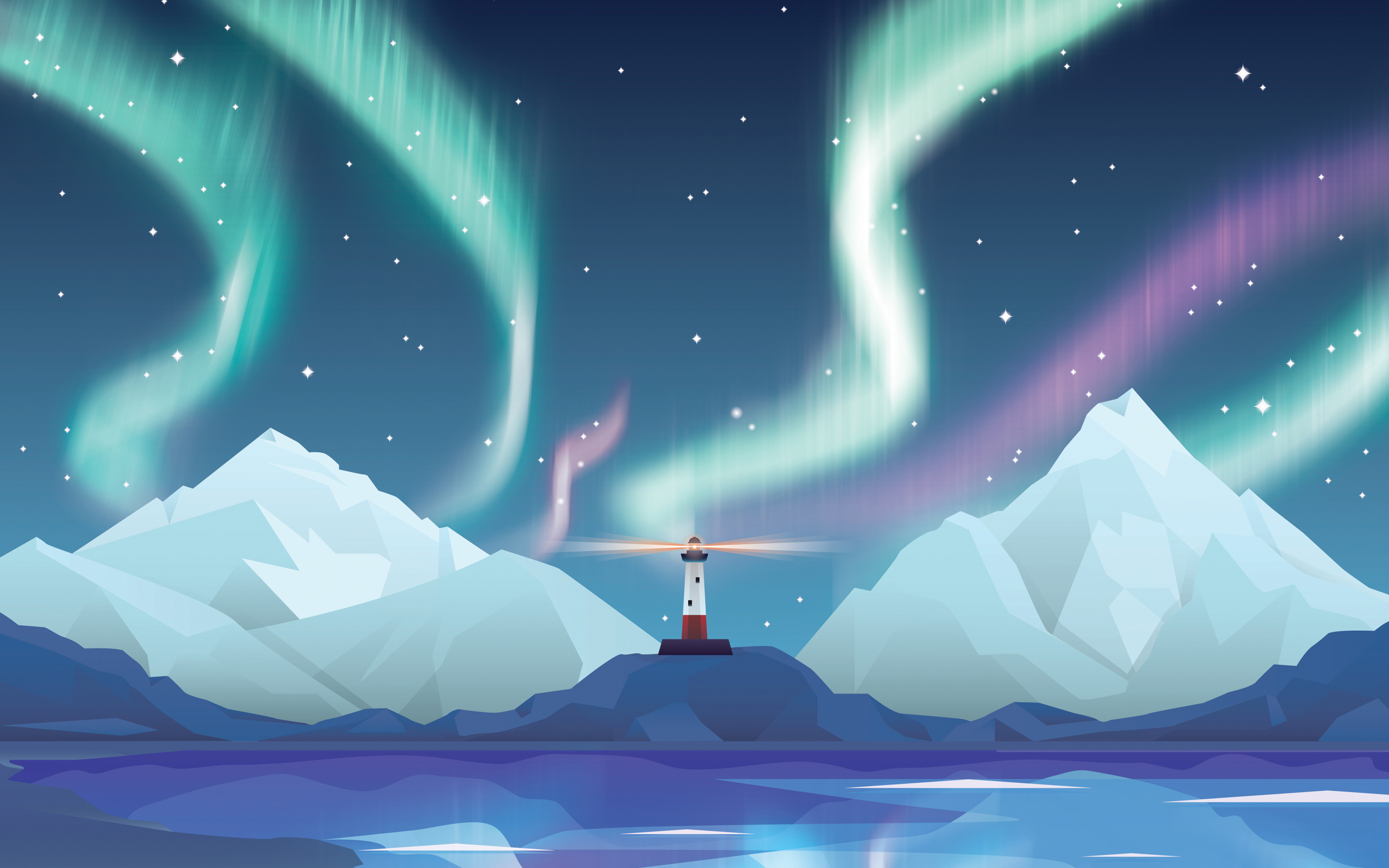 Aurora Lighthouse 4k Wallpapers Wallpapers Hd