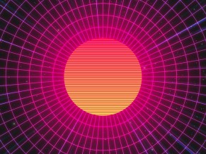 Abstract Sun Neon Artwork