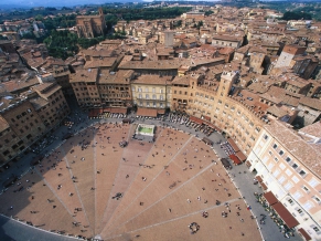 Aerial View of Piazza del Campo Italy