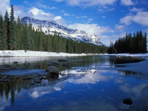 Bow River Castle Mountain Canada