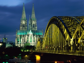 Cologne Cathedral Hohenzollern Bridge Germany