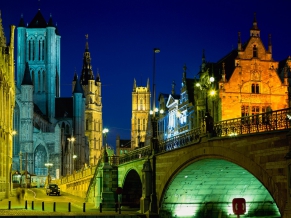 Evening in Ghent Belgium