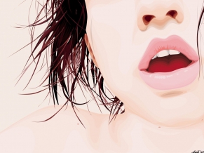 Girl Lips Vector