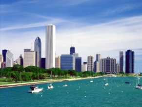 Lake Michigan Chicago Skyline