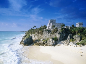 Mayan Ruins Mexico Beach