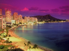 Waikiki at Dusk, Hawaii