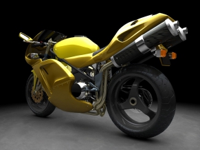 Yellow Sports Bike