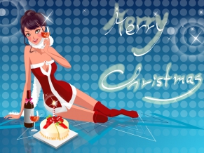 Intimate Christmas Vector Babe