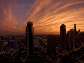 Chicago Skyscrapers at Twilight