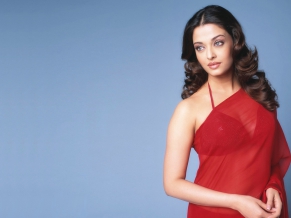 Aishwarya rai Transparent Red Saree