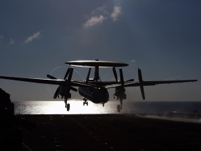 An E 2C Hawkeye from Carrier Airborne
