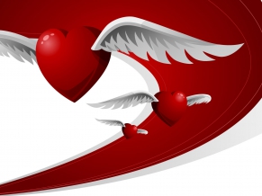 Flying Love Hearts
