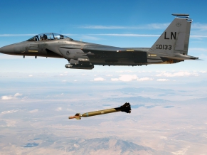 Jet Fighter Drops Missile