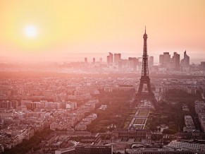 Paris Skyline at Sunset