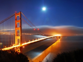 San Francisco Bridge Night Lights