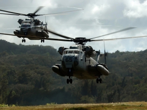 Two CH 53D Sea Stallion Helicopters