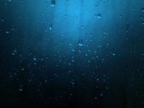 Water Drops On Glass