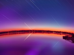 Star trail Horizon