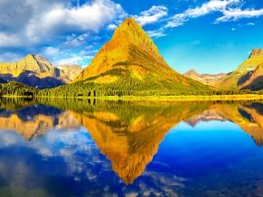 Glacier National Park Dual Monitor