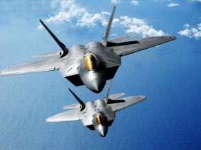 F 22 Raptors Over the Pacific