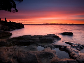 Fishing at dusk