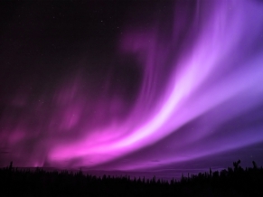 Purple Aurora Borealis