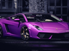 Purple Lamborghini Gallardo