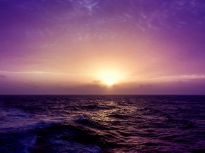 Purple Sea Sunset
