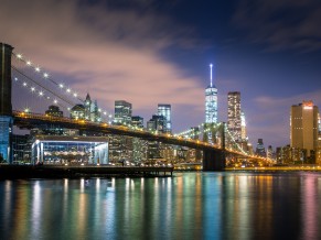 Brooklyn Bridge Night Cityscape