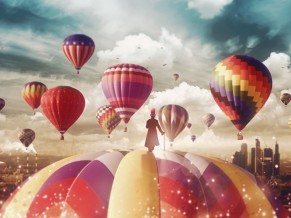 Hot air balloons Magician 4K