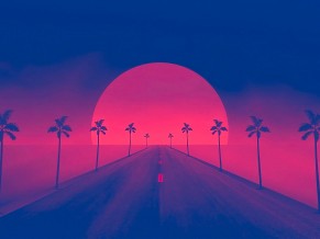 Retrowave Sunset 4K