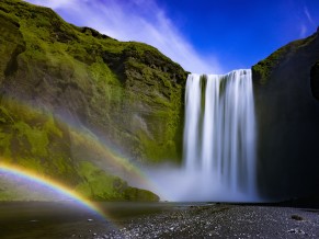 Skogafoss waterfall Icel 4K