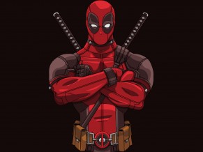 Deadpool Minimal Artwork 4K 8K