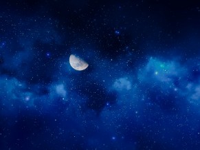 Moon Starry Sky 4K