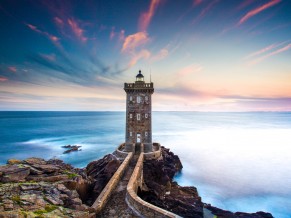 Coastline Lighthouse Blue Hour 4K 5K