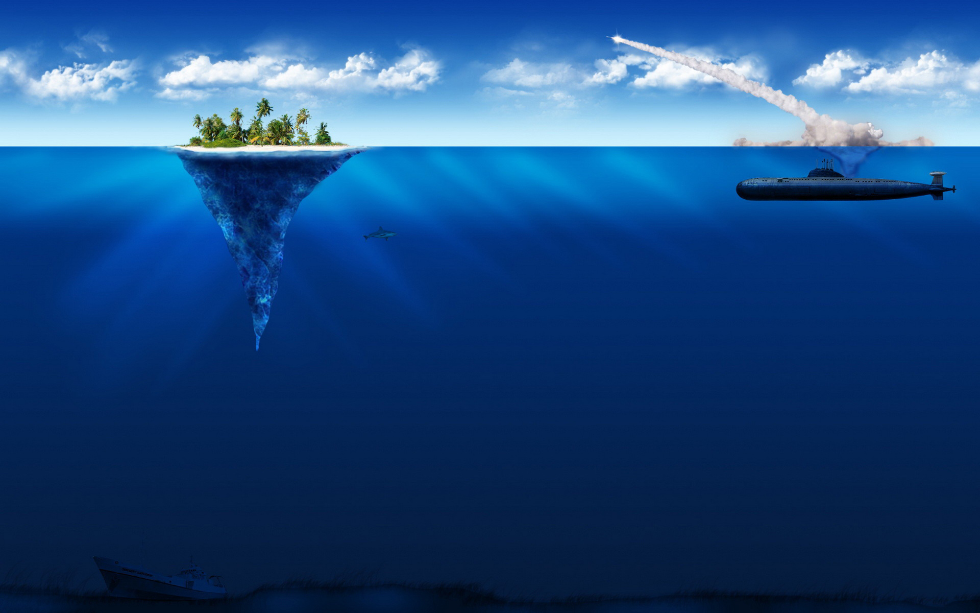 Island вода. Остров в океане. Под водой. Море под водой. Океан под водой.
